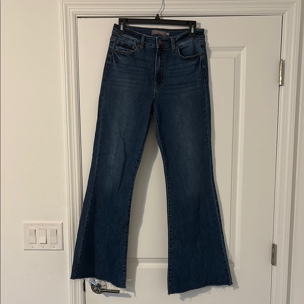 Just USA Blue Flare Wide Leg Jeans